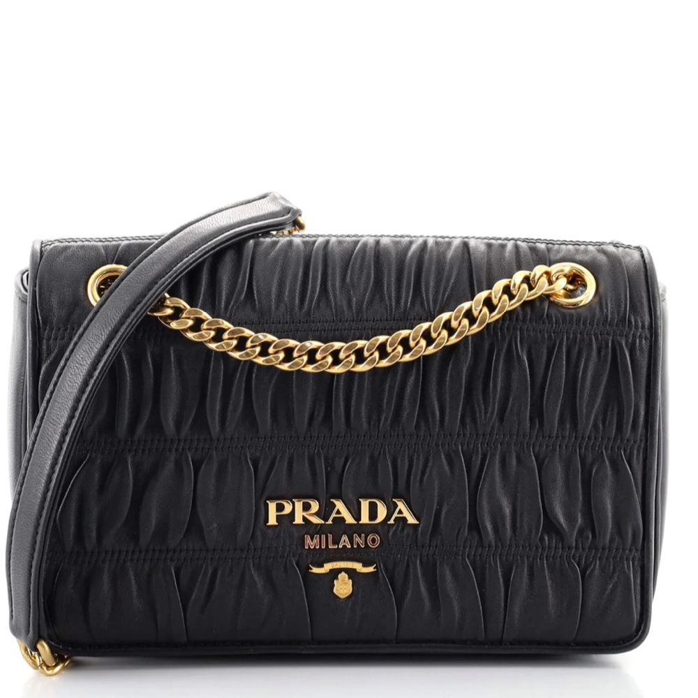 PRADA Nappa Gaufre Chain Flap